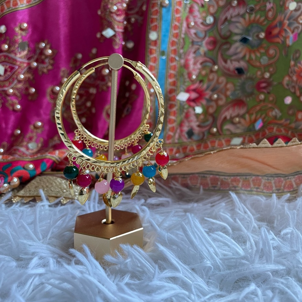 Golden Hoop Earrings